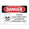 Signmission OSHA Danger Sign, 10" Height, Rigid Plastic, Poison Lead Work Area Authorized Only, Landscape OS-DS-P-1014-L-1533 - alternate 1